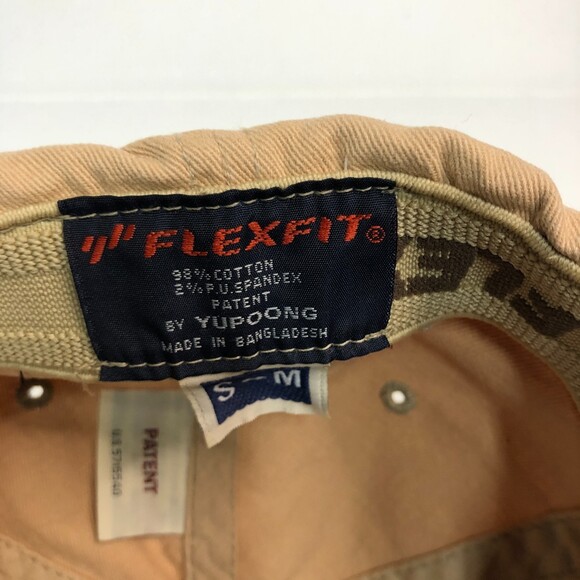 Flexfit Hat with The Bullet Hole on Front Khaki Small Medium - Picture 8 of 10